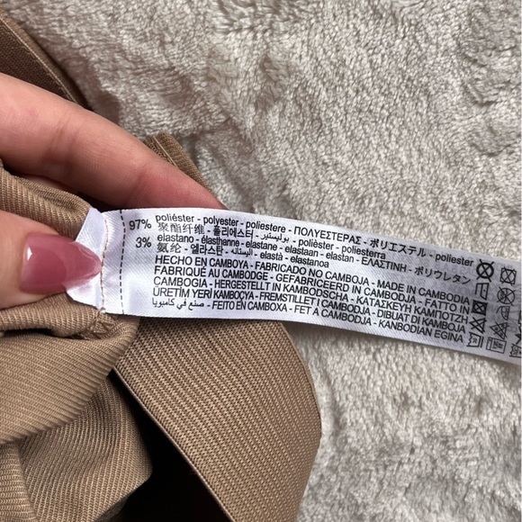 Zara Tan Faux Suede Leggings - Picture 5 of 7